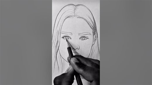 How to draw a female face #drawing #art #drawingprocess