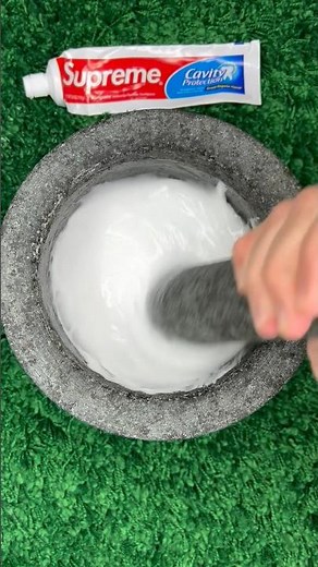 Crushing Supreme Toothpaste 😵 #asmr #food #satisfying #oddlysatisfying #supreme