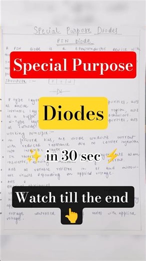 Special Purpose Diode Explained in 30 Seconds⚡#engineeringnotes #shorts #physics #exam #jeemains