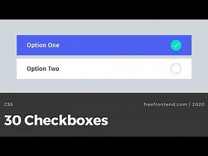 30 CSS Checkboxes