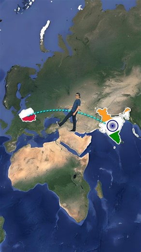 Can You Walk from India to Poland?#shorts
