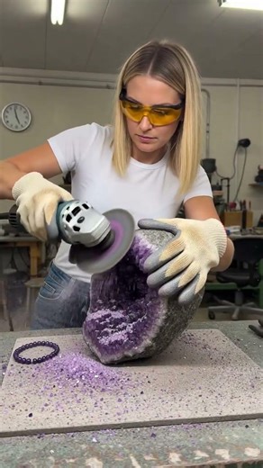DIY Amethyst Bracelet from Raw Rough Stone: Full Step-by-Step Gem Jewelry Tutorial