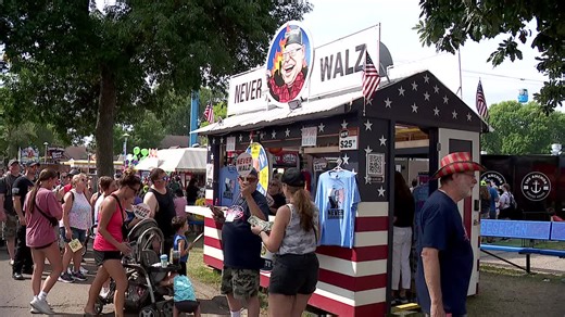 'Never Walz' booth at MN State Fair, Kamala Harris supporters purchase website domain
