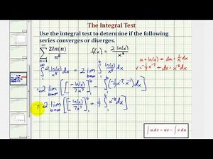 Ex: Infinite Series - Integral Test Requiring Integration by Parts (Convergent)