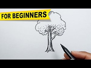 How to draw a tree branch | Simple Drawings