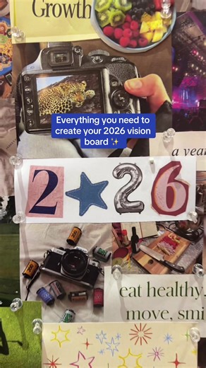 Everything you need for your 2026 vision board is at Officeworks! Have you made one yet? ✨ #Officeworks #visionboard #goals #2026