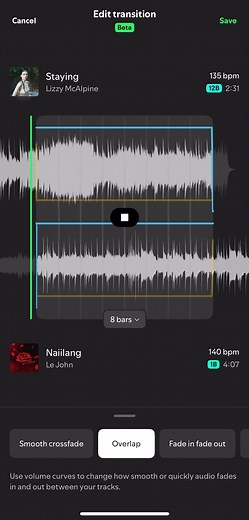 Smooth Transitions on Spotify: Mixing Songs Effectively