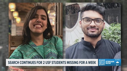 Search continues for 2 missing USF students