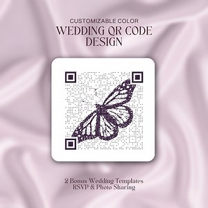 Wedding QR Code Design With RSVP, Share the Love and Welcome Templates | Digital Download - Etsy