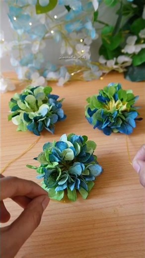 How to make Hydrangea Flowers with Tissue Paper/DIY Flowers Making Ideas With Napkin #diy #shorts