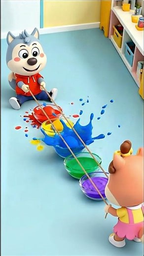 Learn colors with color balls! #shorts #Wolfoo #youtubeshorts