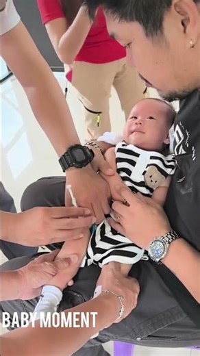 See how the baby cries when given an injection.