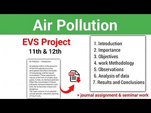 air pollution EVS project | evs project class 12 air pollution | 12 evs project book solutions
