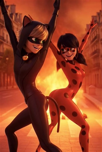 Ladybug et Chat Noir de Miraculous sur la piste de danse ! #miraculous #dance