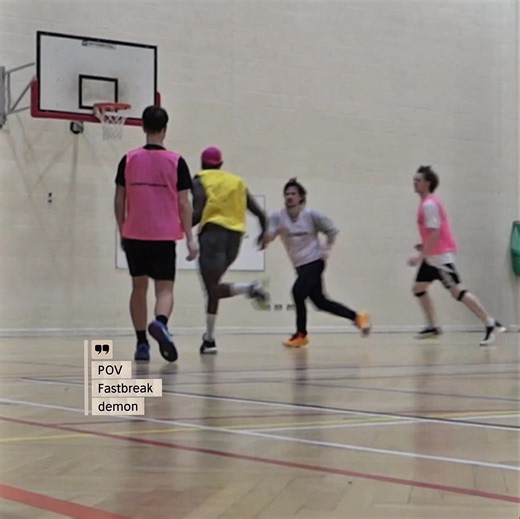 Basketball Player's Successful Spin Move