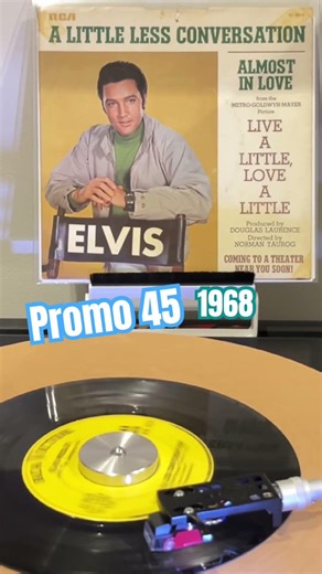 A Little Less Conversation - Elvis Presley (1968 Promo 45) #elvis #elvisprelsey #vinyl #mono #shorts