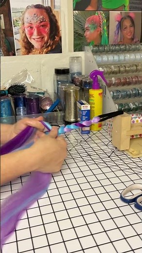 How to do three strand festival rave hair braid extensions