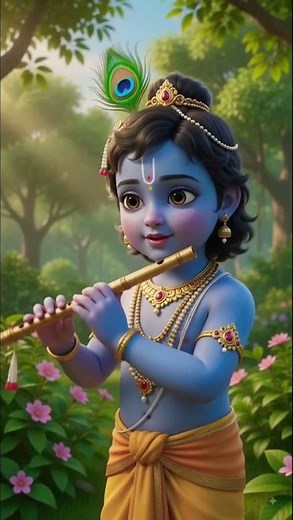 🥰 Little Kanha’s Sweet Flute 🦚 | Baby Krishna Beautiful Story | AI Animation | Krishna Cartoon