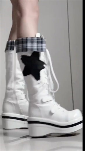 Devil Inspired on Instagram: "🖤 Turn up the chaos with these iconic Punk boots! 🔥 Stomp into attitude with these white platform knee-high boots, featuring bold bone embroidery, an edgy fold-over cuff design, and a dual closure for that perfect mix of style + utility. ✨ Search “ARO-004” on devilinspired.com 👢 Sharp, punk, and totally scene-stealing — your next statement pair is right here. 🛍️ Shop now and unleash your punk power! ⚡ Holiday Shopping Starts Now! Free Shipping over $69.00 #punks