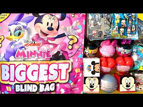 ASMR BIGGEST Minnie Mouse unboxing super satisfying BLIND BAG MYSTERY surprises