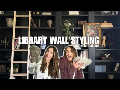 DIY IKEA BILLY BOOKCASE LIBRARY WALL: Styling my Built-In Bookshelves with ‪@_forthehome‬
