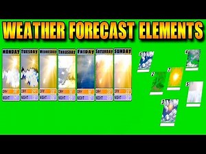 Green Screen Weather Forecast Elements | 7 Days Forecast VFX
