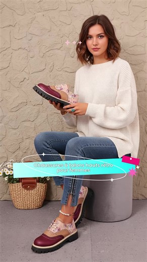 Chaussures à talons hauts pour femmes, boucle rétro, cuir PU, semelle épaisse, décontracté, affaires, port quotidien, design élégant, tendance et à la mode