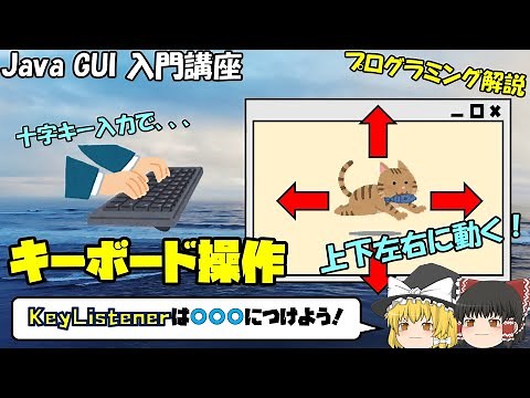 【Java GUI 入門】キーボード入力を受け付けるには？KeyListener(キーリスナー)を解説！【eclipse/Swing】