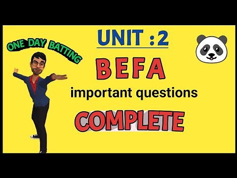 BEFA UNIT 2 || Complete Explanation || R18 JNTUH ||