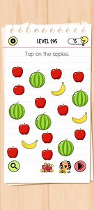 Tap on the apples. brain test all star IQ level 295 solutions