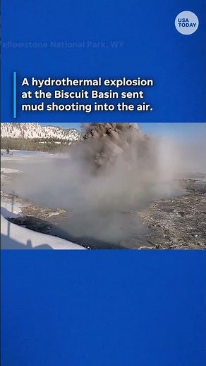 See Black Diamond Pool gush with mud after eruption