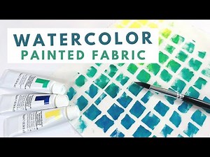 Watercolor Painted Fabric for Slow Stitching Projects | Slow Stitching Projects #painting_on_fabric