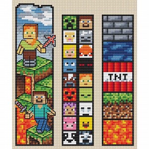 Pixel Art, Bookmark Cross-stitch Pattern, Gaming Heroes and Pixel Emotions X-stitch, Gift Set PDF File - Etsy