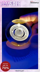 5K views · 11 reactions | 3D Crystal Ball LED Night Light Illuminate your nights with elegance! This 3D crystal ball LED light adds a magical touch to any room. Grab yours now in the 11.11 sale! #LEDNightLight #CrystalBall #11_11Sale | Idealancy | Facebook