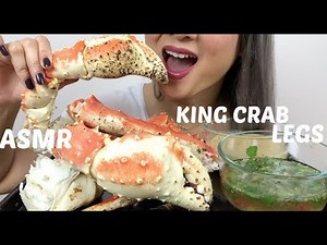 KING CRAB LEGS | ASMR Eating Sounds | N.E Lets Eat