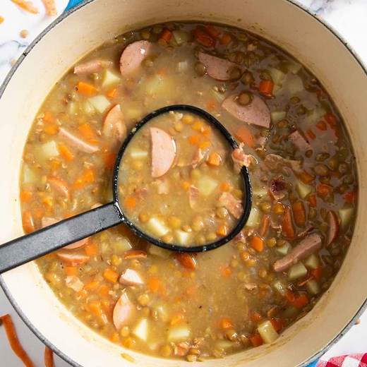 German Lentil Soup (Linsensuppe)