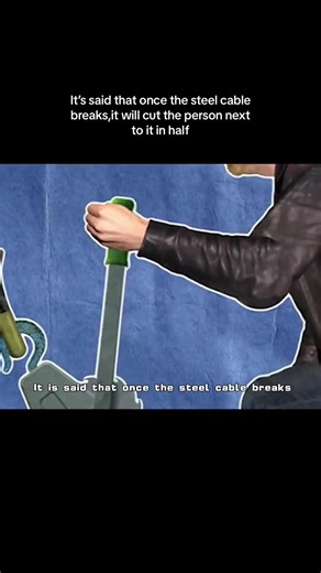 It’s said that once the steel cable breaks,it will cut the person next to it in half #tiktok #mythbusters #fyp #science #test #rumor