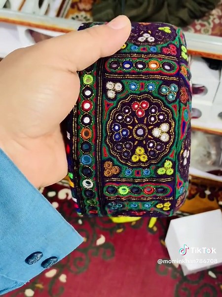 Intricate Embroidered Fabric: A Colorful Showcase