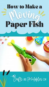 59 reactions | How to make a moving paper fish! Super easy and fun craft for kids. Blog has step by step instructions: https://craftsandprintables.com/how-to-make-a-paper-moving-fish/ | Crafts and Printables | Facebook