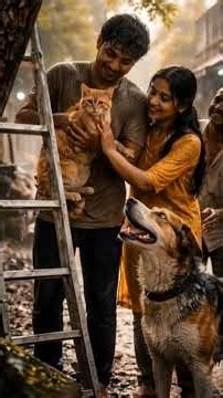 Cat and Dog Friendship Story | Emotional Animal Story That Will Melt Your Heart 🐱🐶 #love #shortsfeed