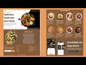 How to Create A Responsive ' Food / Restaurant ' Website Design Using HTML CSS And JAVASCRIPT