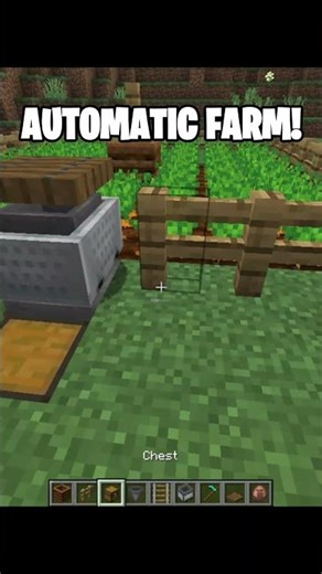Automatic Farm 🥕 Tutorial | Minecraft #minecraft #shorts