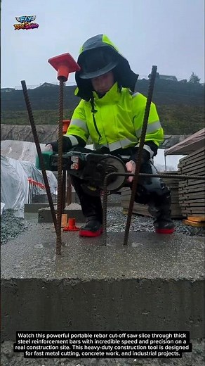 Cutting Rebar in Seconds With This Powerful Concrete Saw!