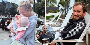 In pictures:  Daniil Medvedev poses with baby daughter Alisa and wife Daria as he shares highlights from his trip to Rome and his Italian Open triumph