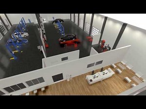 Automotive repair facility in 3D