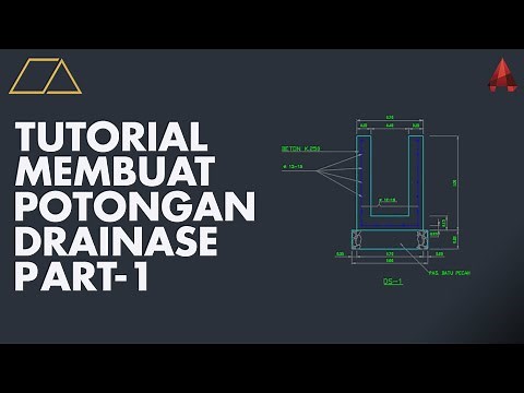 Tutorial cara membuat Drainase (beton) menggunakan Autocad | Part-1
