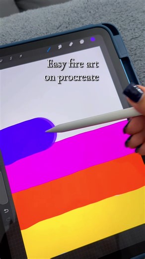How to draw easy fire art on procreate #procreate #procreateart #procreatetutorials #artistsontiktok #ipaddrawing