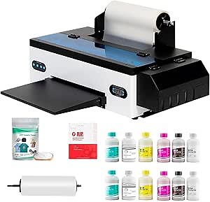 DTF Printer A3 - High-Speed Transfer Machine with White Ink Mixing System and Roll Feeder for DIY T-Shirts, Direct to Film Printing (A3 DTF Printer)