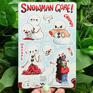Creepy Snowman Sticker Sheet! - Etsy