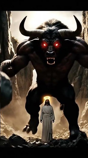 the bull-headed demon that harmed Jesus #jesuschrist #amen #jesus